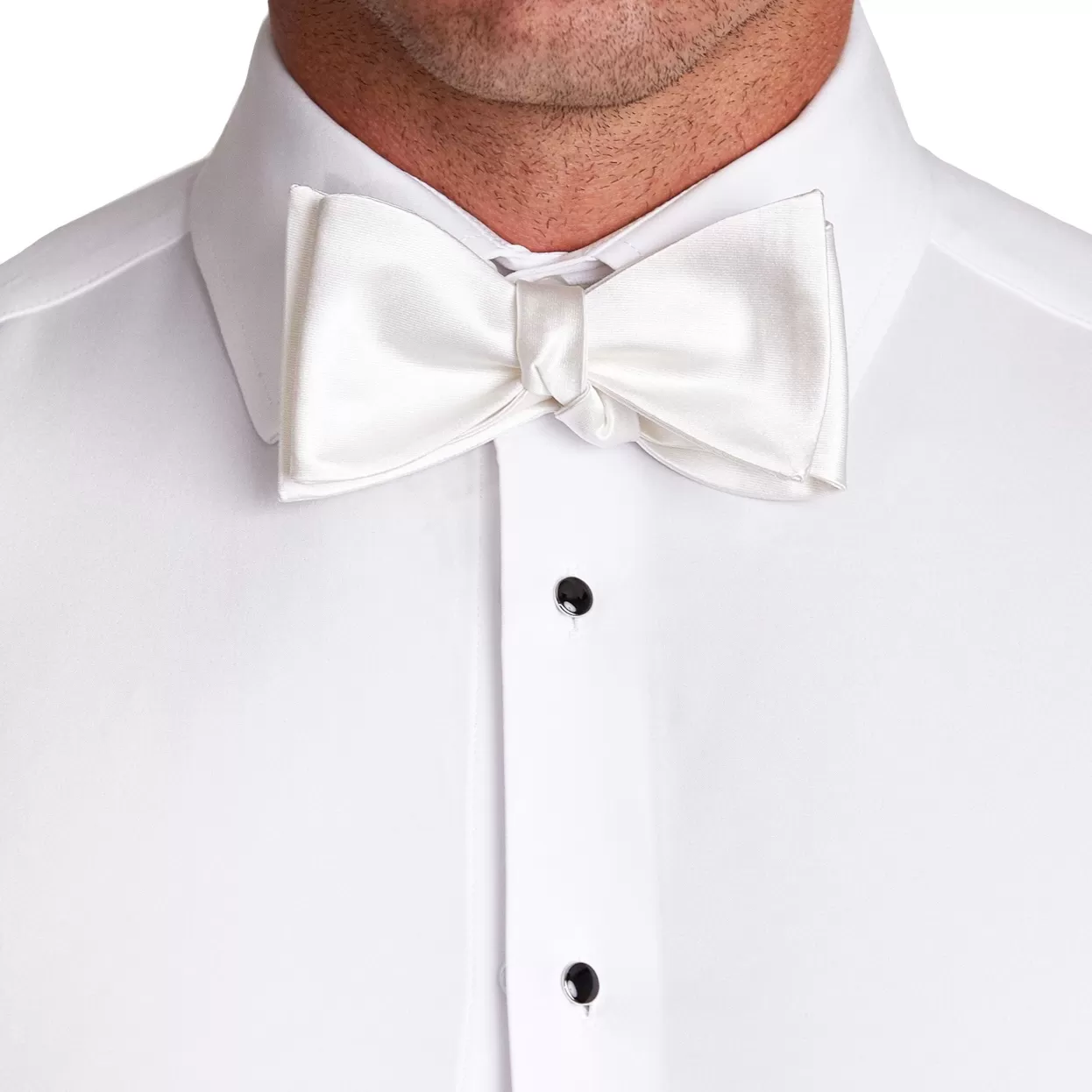 State and Liberty White Silk Bowtie Discount